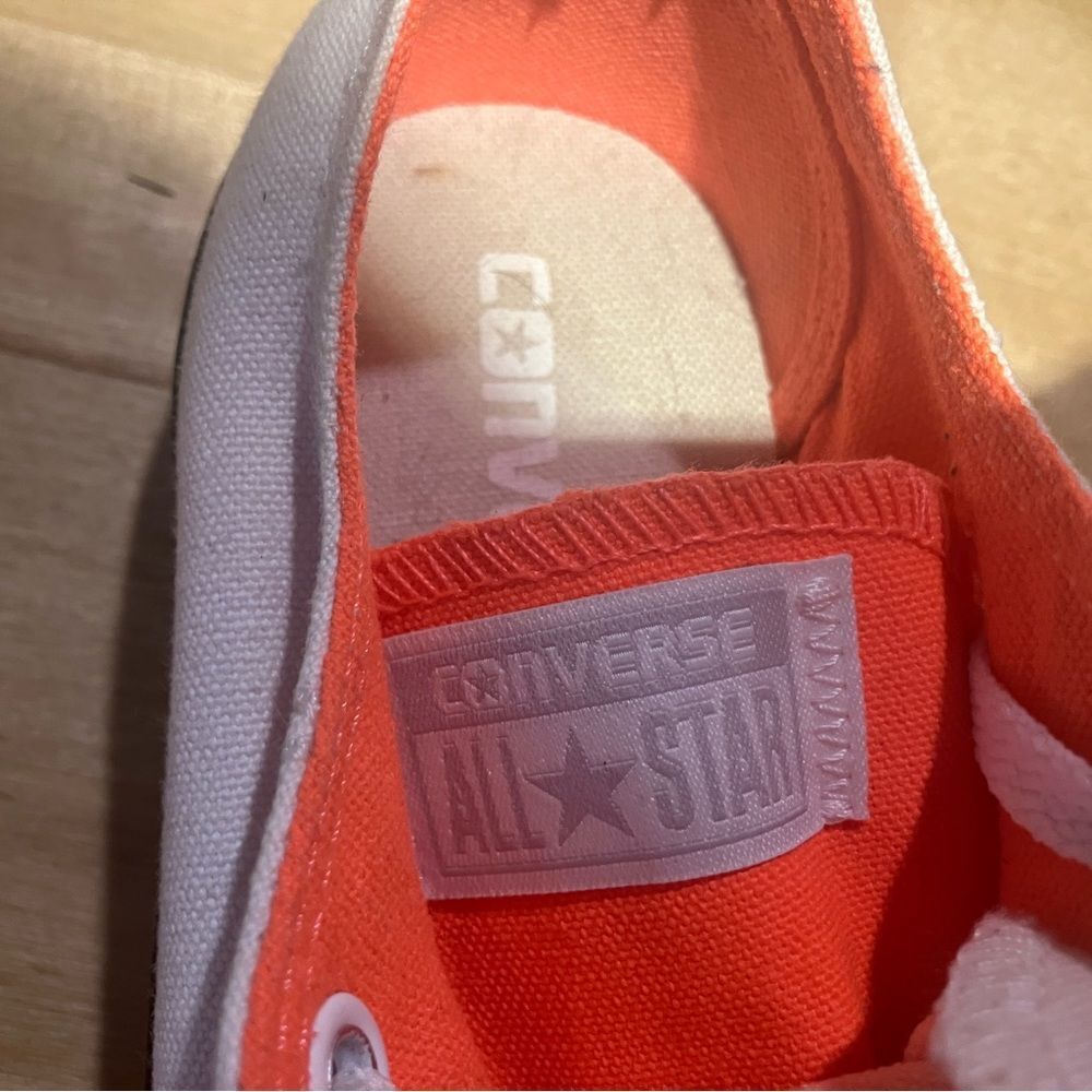 Converse All Stars, white/orange, excellent condition, size 7 - Picture 5 of 5